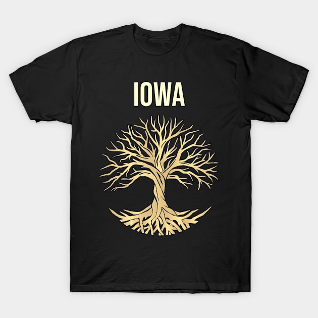 Tree Of Life City Iowa T-Shirt by flaskoverhand